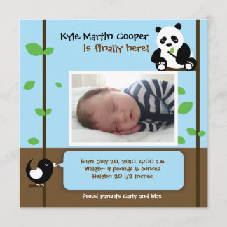 Faire-part de naissance bébé garçon