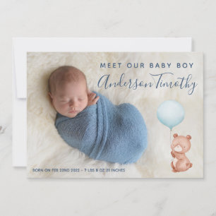 Faire-part de naissance bébé garçon