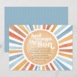 Faire-Part de Naissance Bébé Garçon Thème Soleil