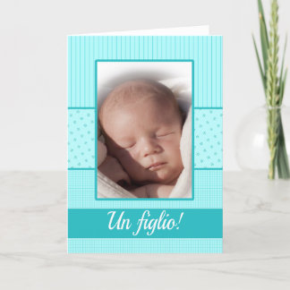 Faire-part de naissance bébé italien