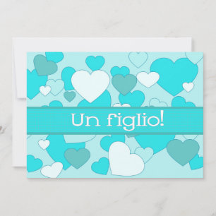 Faire-part de naissance bébé italien