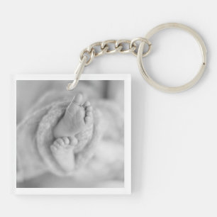 Faire-part de naissance bébé moderne noir blanc ph