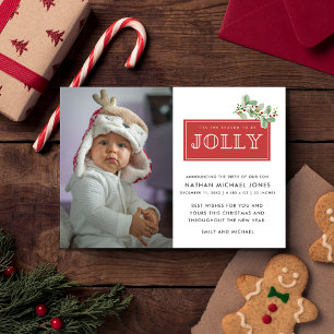 Faire-part de naissance bébé Noël