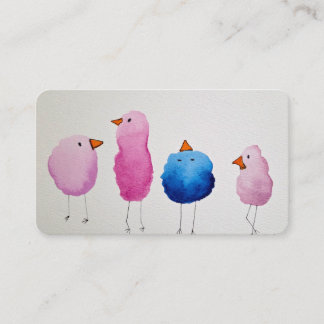 Faire-part de naissance Bébé Oiseau aquarelle Fant