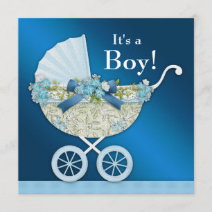 Faire-part de naissance beige, bleu marine, pour g