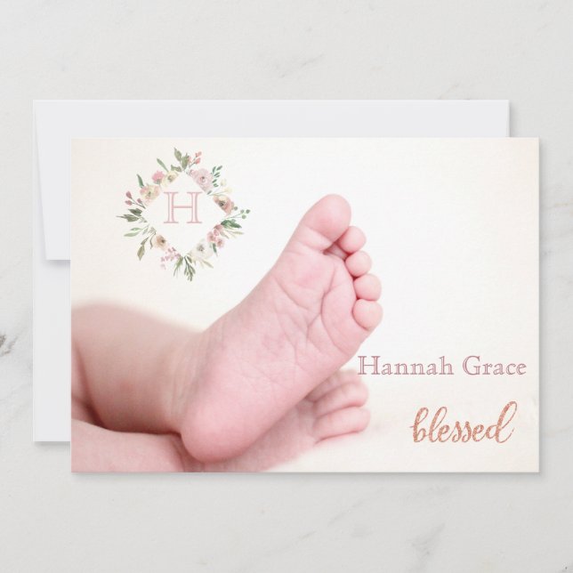 Faire-part de naissance béni de bébé de | (Devant)