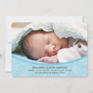 Faire-part de naissance bienvenu de photo de