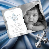 Faire-part de naissance | Boy Photo Fleur de Lis C