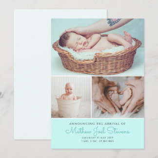 Faire-part de naissance cartes bébé photos de garç