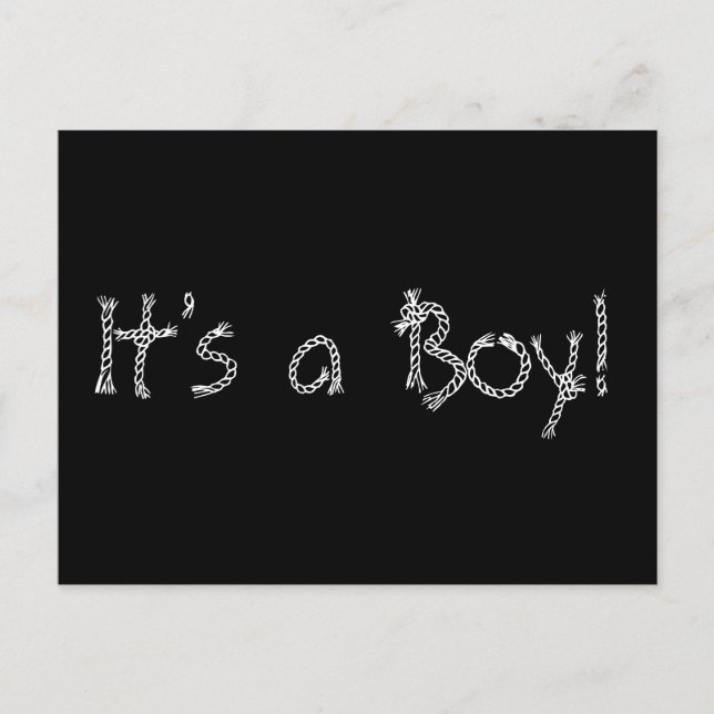 Faire-part de naissance "C'est un garçon !" (Devant)