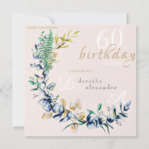 Faire-part de naissance chic avec couronne botaniq