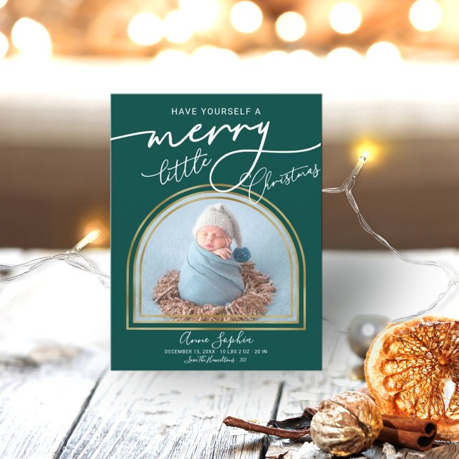 Faire-part de naissance Chic Script Arch Frame (Créateur téléchargé)