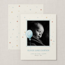 Faire-part de naissance compact Balloon Daydream B
