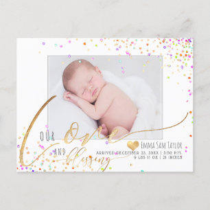Faire-part de naissance/Confettis PixDezines Love