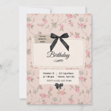 Faire-part de naissance Coquette Elegant Ruban Flo