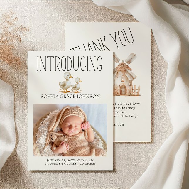 Faire-part de naissance d'animaux de la petite fer (Créateur téléchargé)