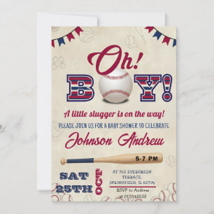 Faire-Part de Naissance de Baseball Vintage Person