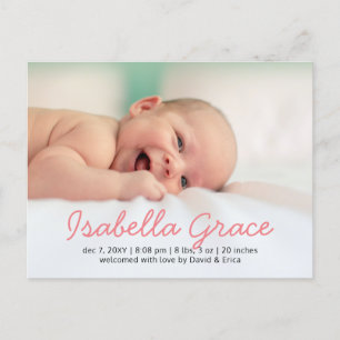 Faire-part de naissance de bébé avec un script ros