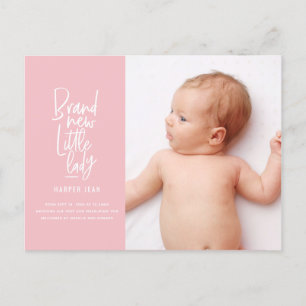 Faire-part de naissance de bébé dessiné à la main