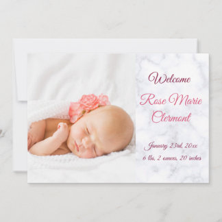 Faire-part de naissance de bébé élégant – avec pho