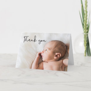 Faire-part de naissance de bébé et script de Merci