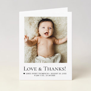 Faire-part de naissance de bébé minimaliste modern