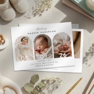 Faire-part de naissance de bébé nouveau-né avec ph