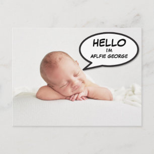 Faire-part de naissance de bébé photo simple moder