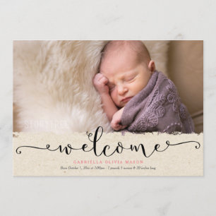 Faire-part de naissance de bienvenue