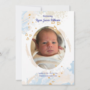 Faire-part de naissance de bienvenue pour bébé gar