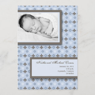 faire-part de naissance de Blue Fleur De Li Photo