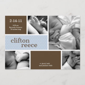 Faire-part de naissance de boudins (rose ou bleu)