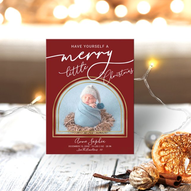 Faire-part de naissance de cadre en arc de script  (Créateur téléchargé)