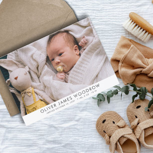 Faire-part de naissance de collage photo pour bébé
