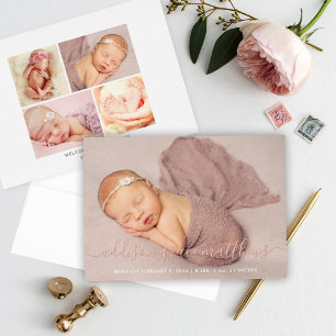 Faire-part de naissance de collection photo de scr