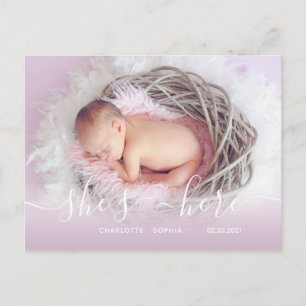 Faire-part de naissance de fille