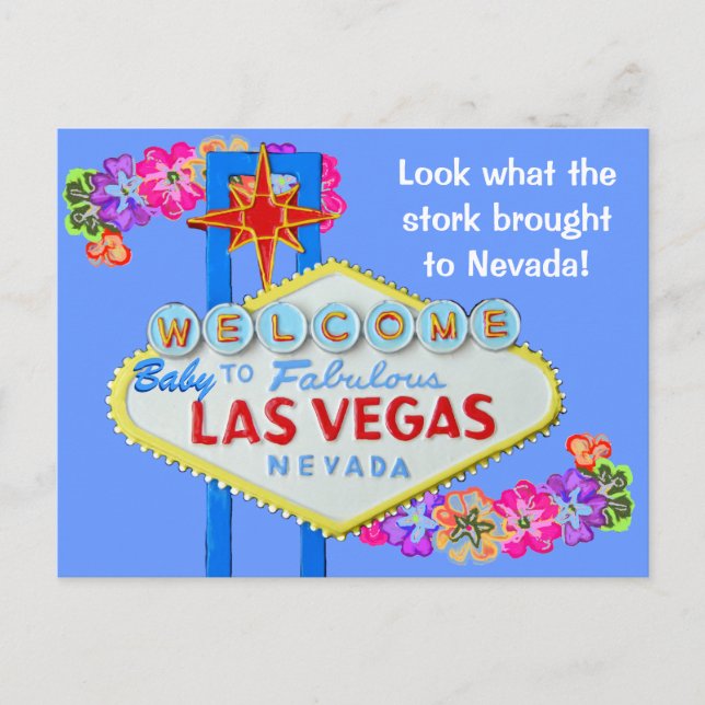 Faire-part de naissance de garçon à Las Vegas (Devant)