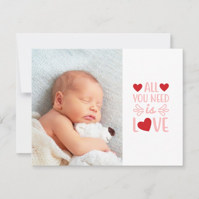 Faire-part de naissance de la Saint Valentin (Devant)