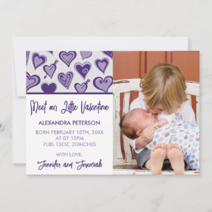 Faire-part de naissance de la Saint-Valentin notre