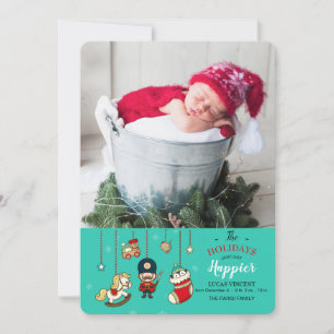 Faire-part de naissance de Noël avec photo