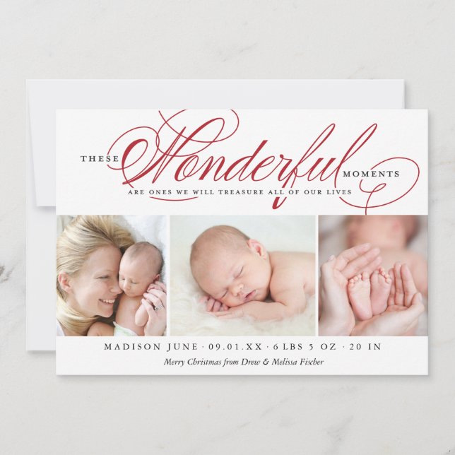 Faire-part de naissance de Noël Carte photo de vac (Devant)