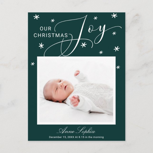 Faire-part de naissance de Noël de la photo du jol (Devant)