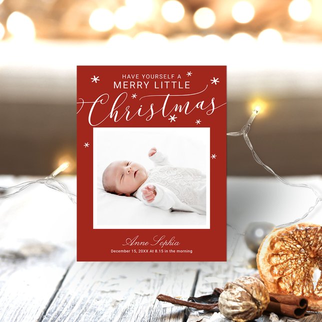 Faire-part de naissance de Noël de la photo du jol (Créateur téléchargé)
