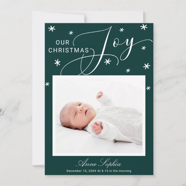 Faire-part de naissance de Noël de la photo du jol (Devant)