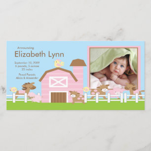 Faire-part de naissance de PHOTO d'animaux de