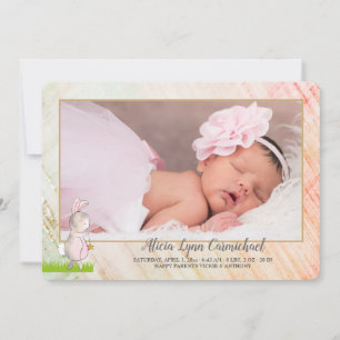 Faire-part de naissance de photo de Somebunny