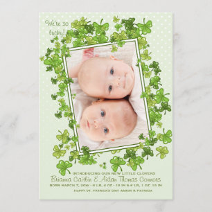 Faire-part de naissance de photo du bébé de St