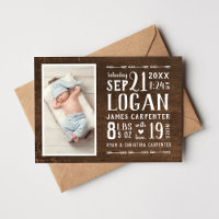 Faire-part de naissance de photo magnétique russe