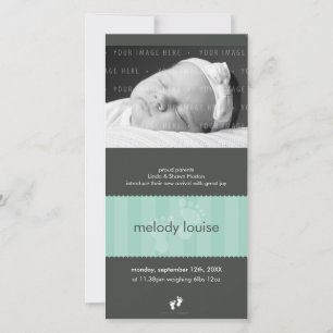 FAIRE-PART DE NAISSANCE DE PHOTO : : pieds heureux