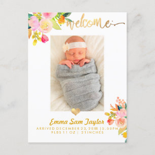 Faire-part de naissance de PixDezines / Aquarelle 